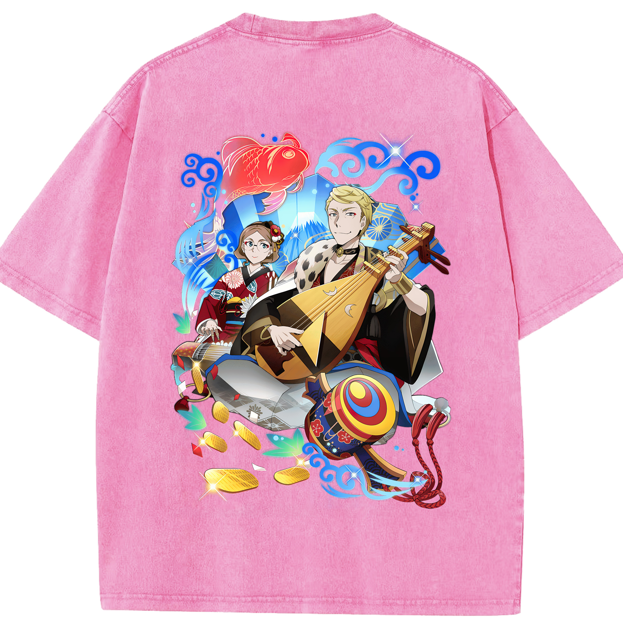 （画像用） 文豪ストレイドッグス Bungo Stray Dogs 綿100% ヴィンテージ風 半袖Tシャツ（背面プリント）